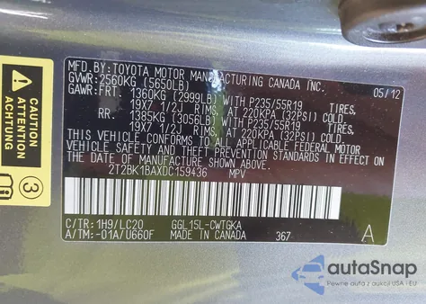 2013 Lexus Rx 350 from USA, damaged, VIN 2T2BK1BAXDC159436